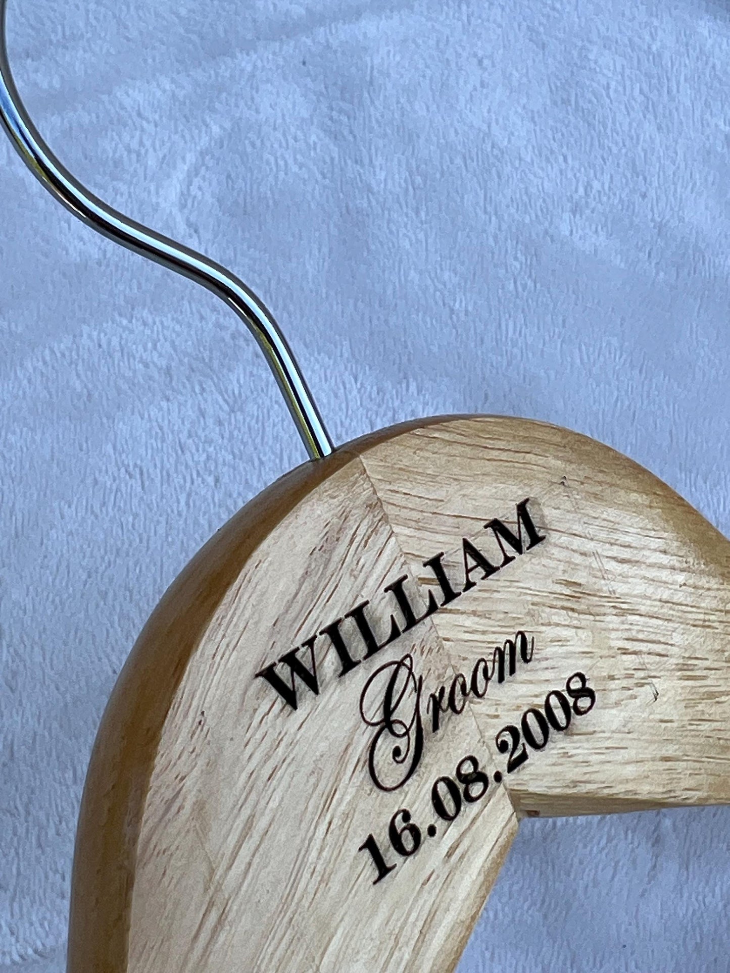 Wedding hanger- Engraved wooden hanger-Personalised to your wedding. keepsake. Bride- Groom-Best man-Bridesmaid-Wedding party-Wedding Favour