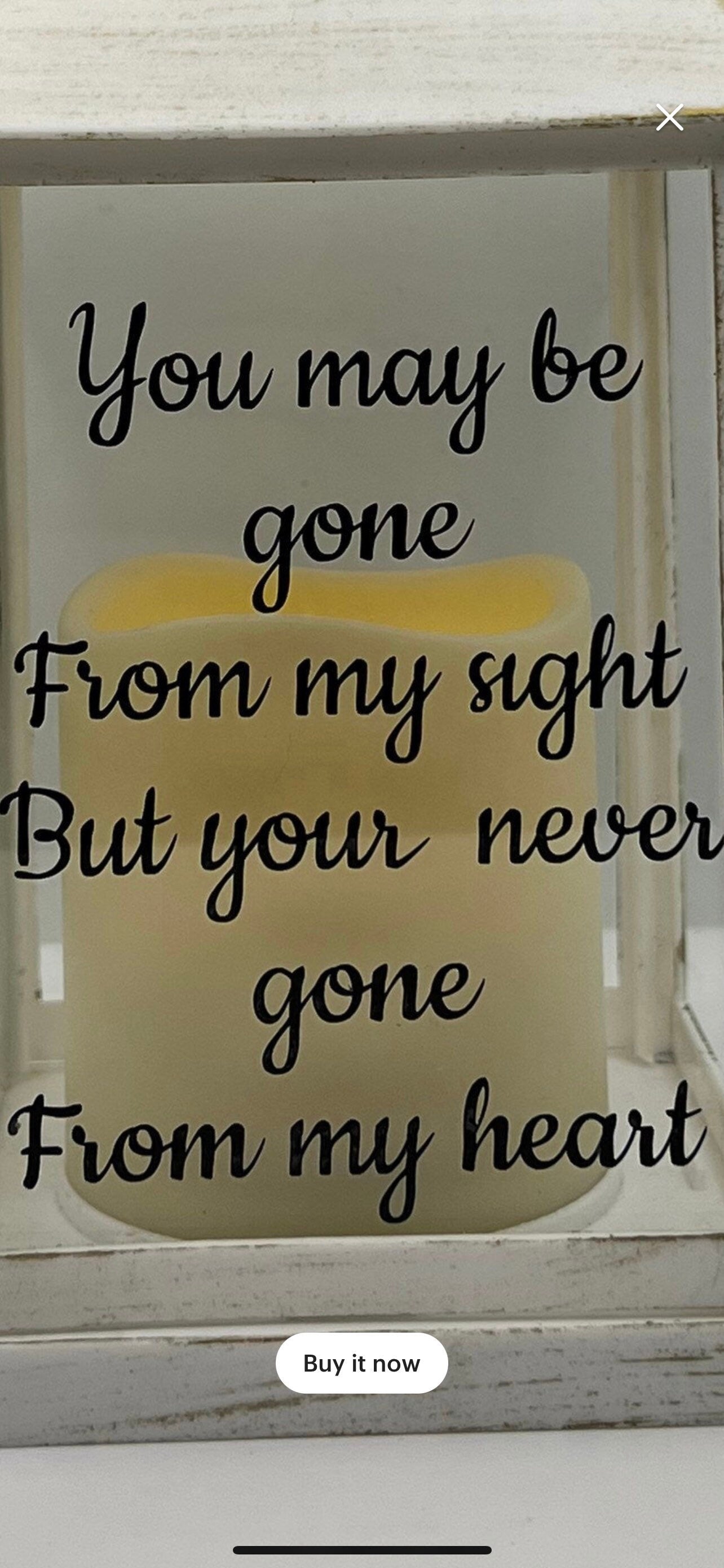 Personalised Memorial Lantern with choice of Verse. Interior and Exterior use. Graveside memorial lantern.