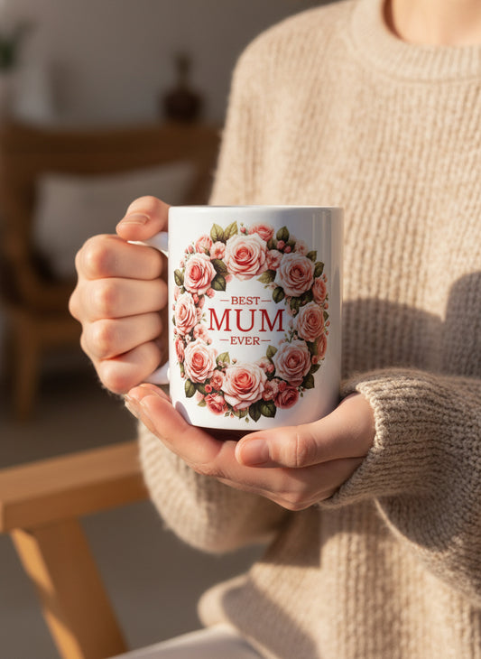 Personalised Best Mum Mug - Custom Names Gift 11oz
