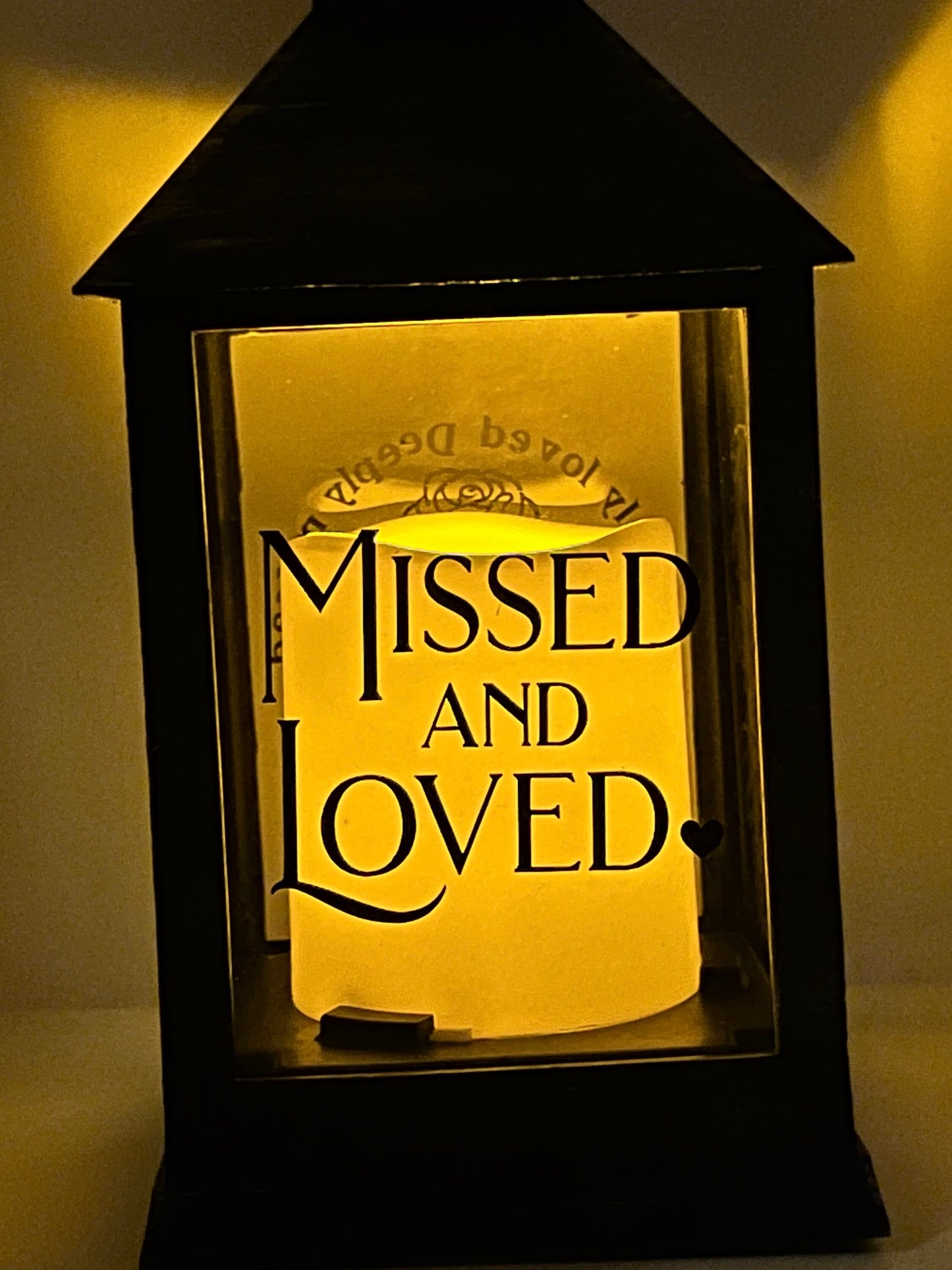 Personalised Memorial Lantern with choice of Verse. Interior and Exterior use. Graveside memorial lantern.