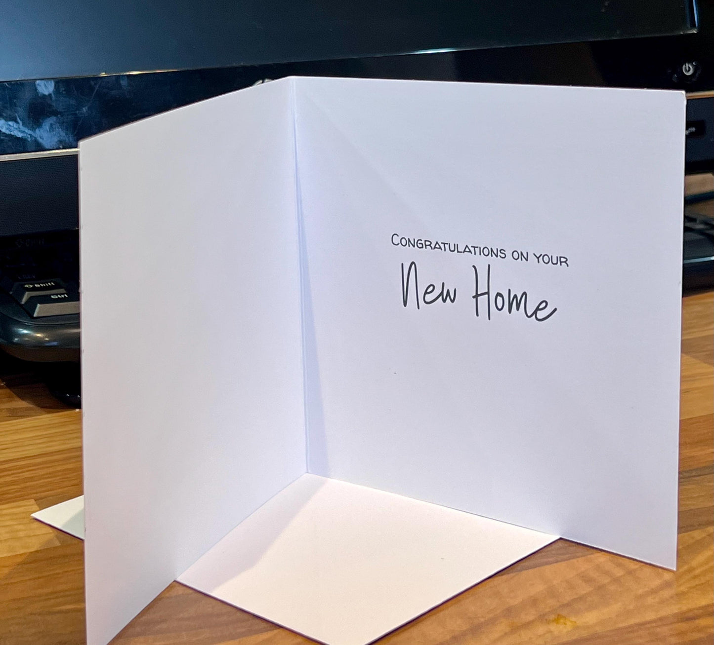 New home card. personalised card. 6x6inch. Moving house. House warming card. First home card optional personalised keyring.