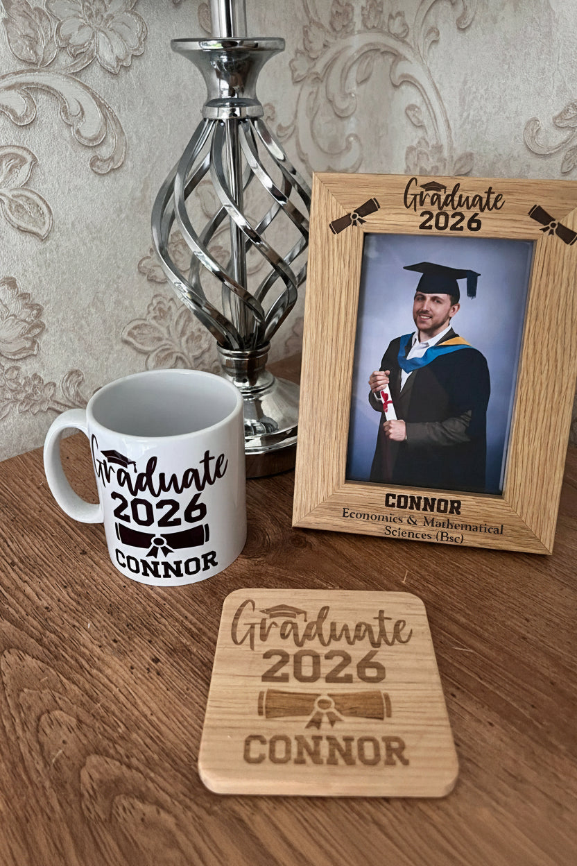 Personalised Graduation 2026 Photo Frame - Oak Effect 6x4