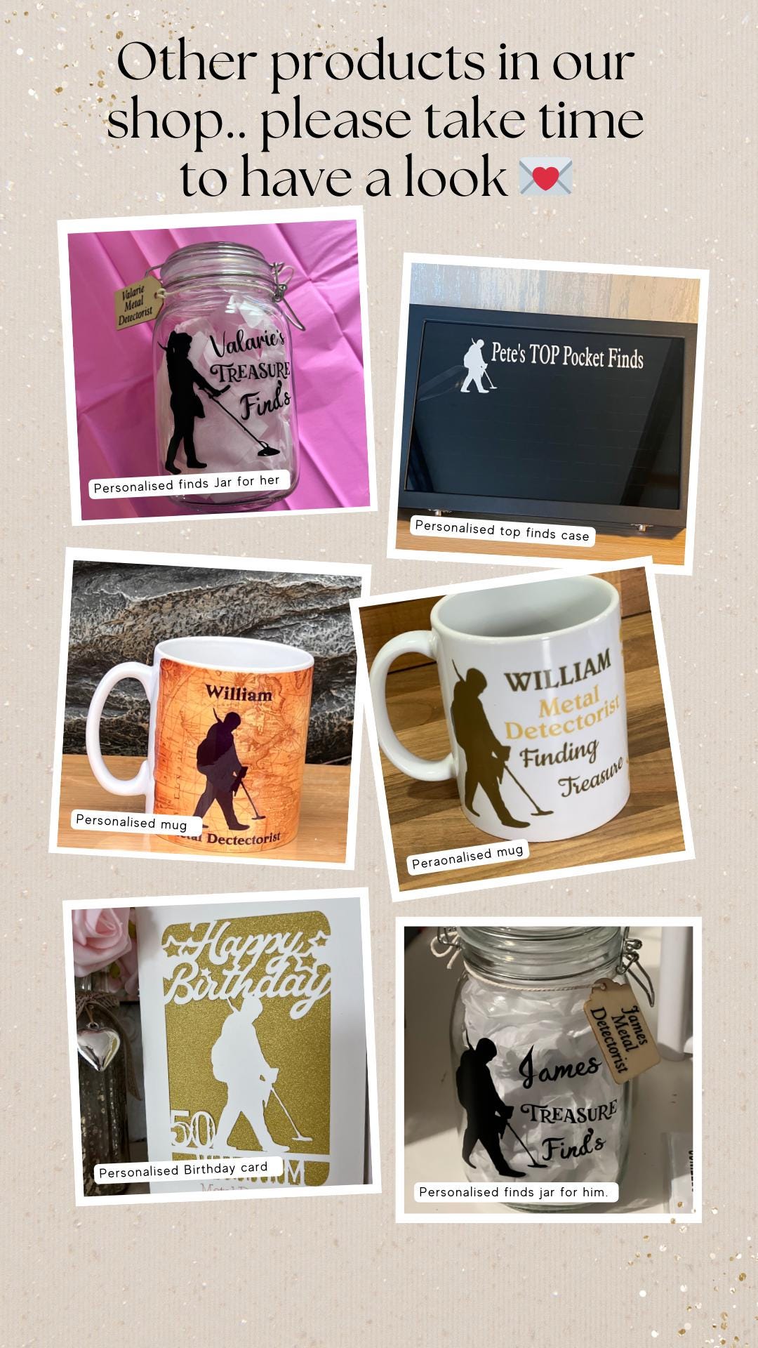 Personalised female Metal detector Treasure finds jar. Detector gift, Storage Jar. Lady metal detector gift. Treasure