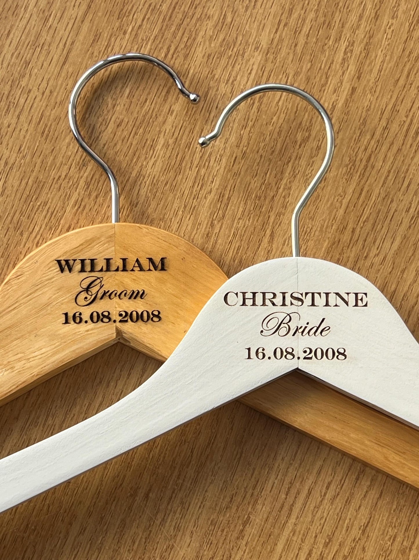 Wedding hanger- Engraved wooden hanger-Personalised to your wedding. keepsake. Bride- Groom-Best man-Bridesmaid-Wedding party-Wedding Favour
