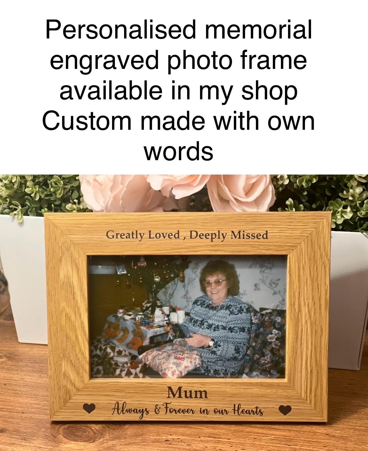 Personalised Memorial Lantern choice of flower colour, Mum, Dad, Nan, Grandad Wife , husband etc. Graveside ,Home. Auto candle two robins