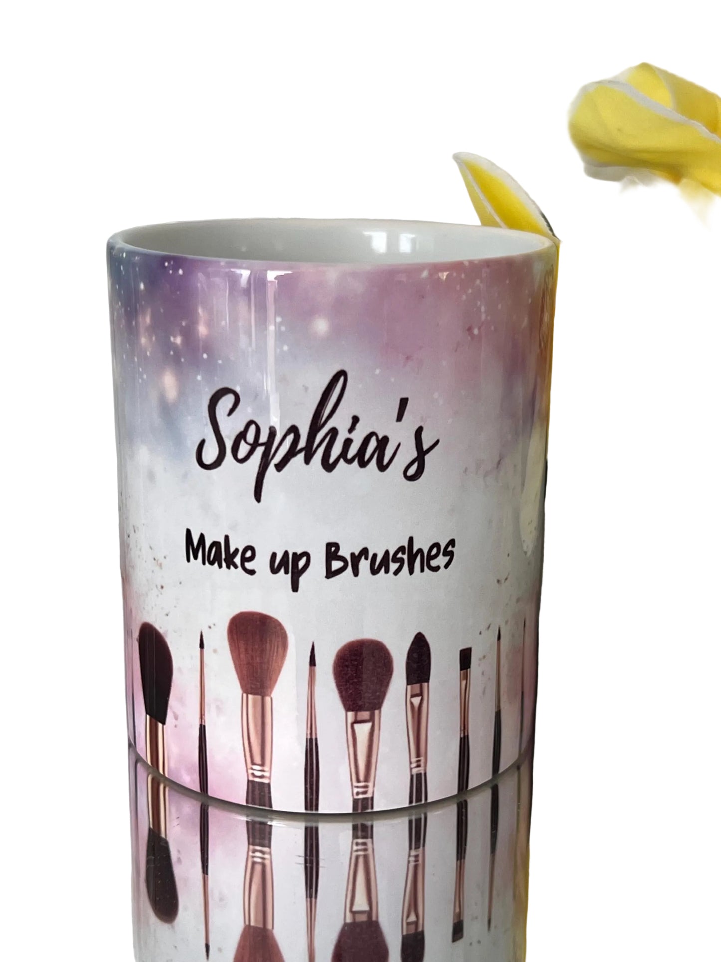 Personalised makeup brush holder, Makeup pot, Makeup organiser. great accessories to dressing table. Birthday gift. Face-painting.