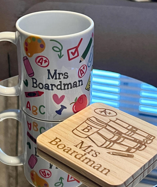 Teacher gift Personalised teacher mug cup teaching little awesome humans is my super power. 11oz teacher gift. End of term gift