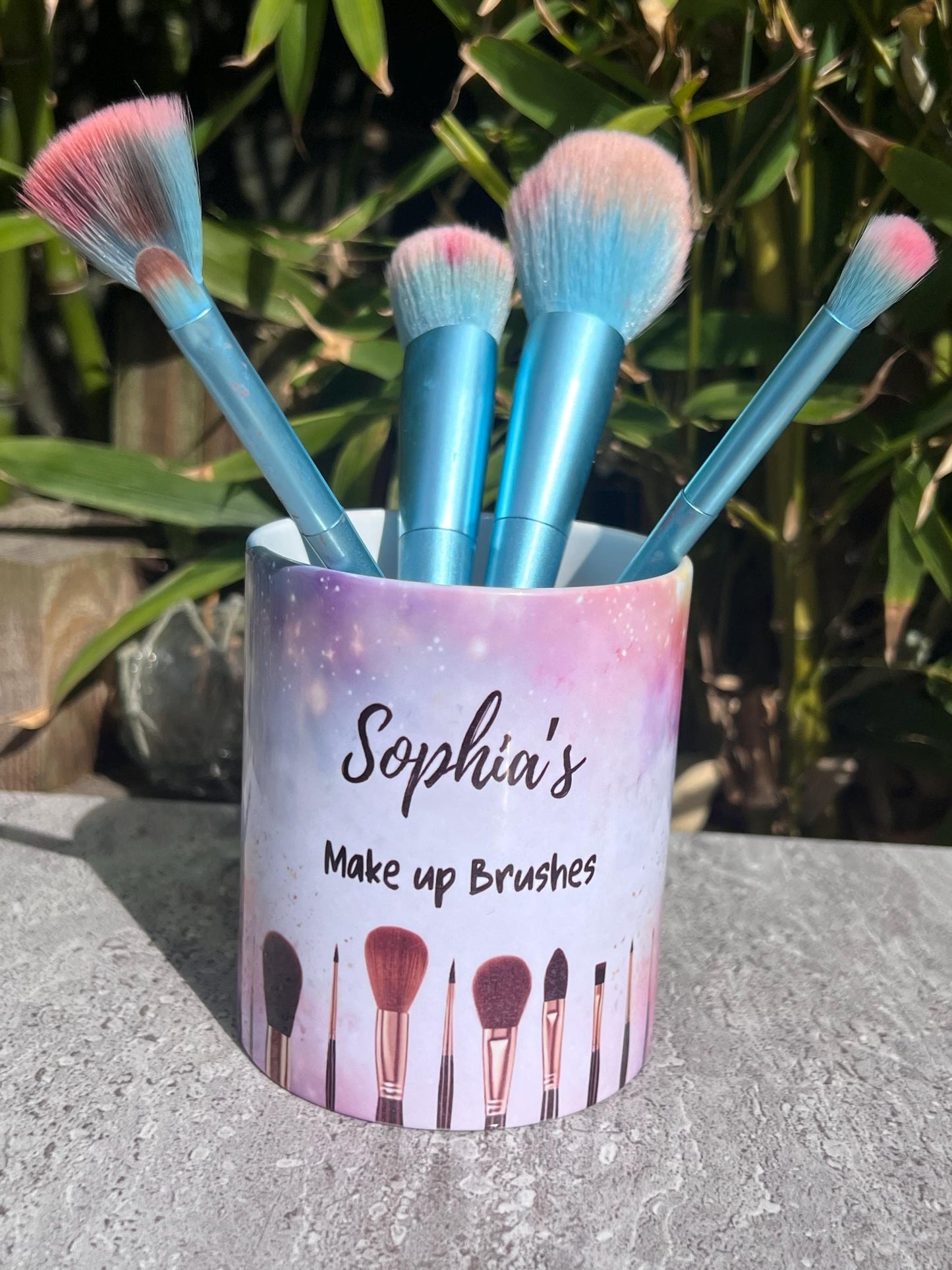 Personalised makeup brush holder, Makeup pot, Makeup organiser. great accessories to dressing table. Birthday gift. Face-painting.