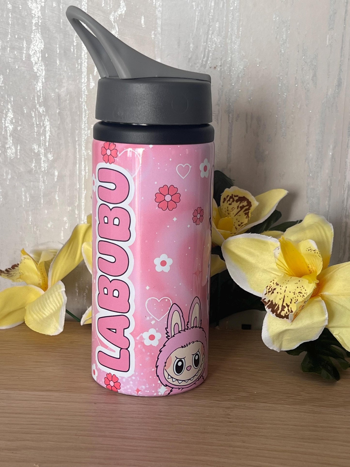 Labubu inspired water bottle | Labubu | girl and boy | aluminium water bottle | child’s water bottle