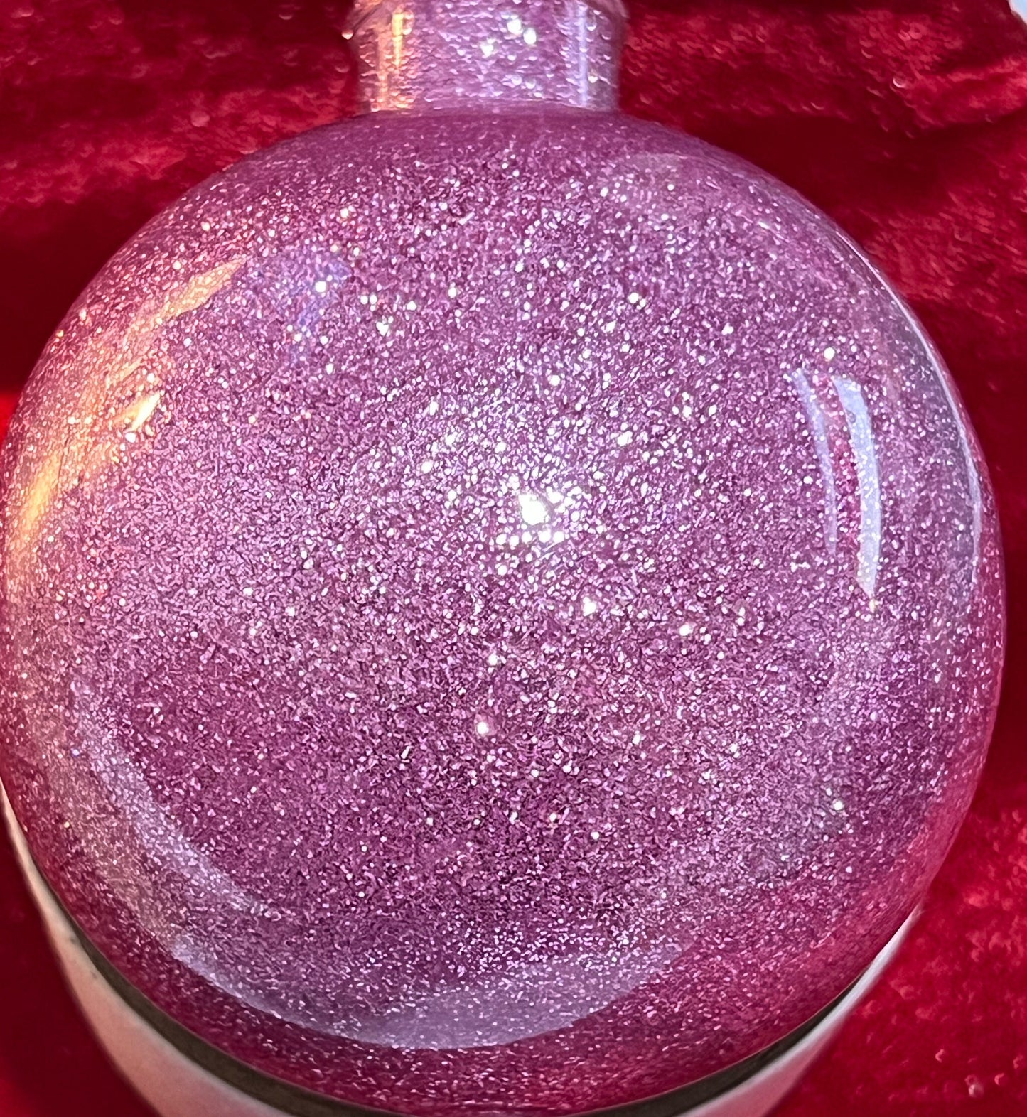 Personalised glitter bauble, Keepsake, name bauble, Santa bauble, Christmas bauble.
