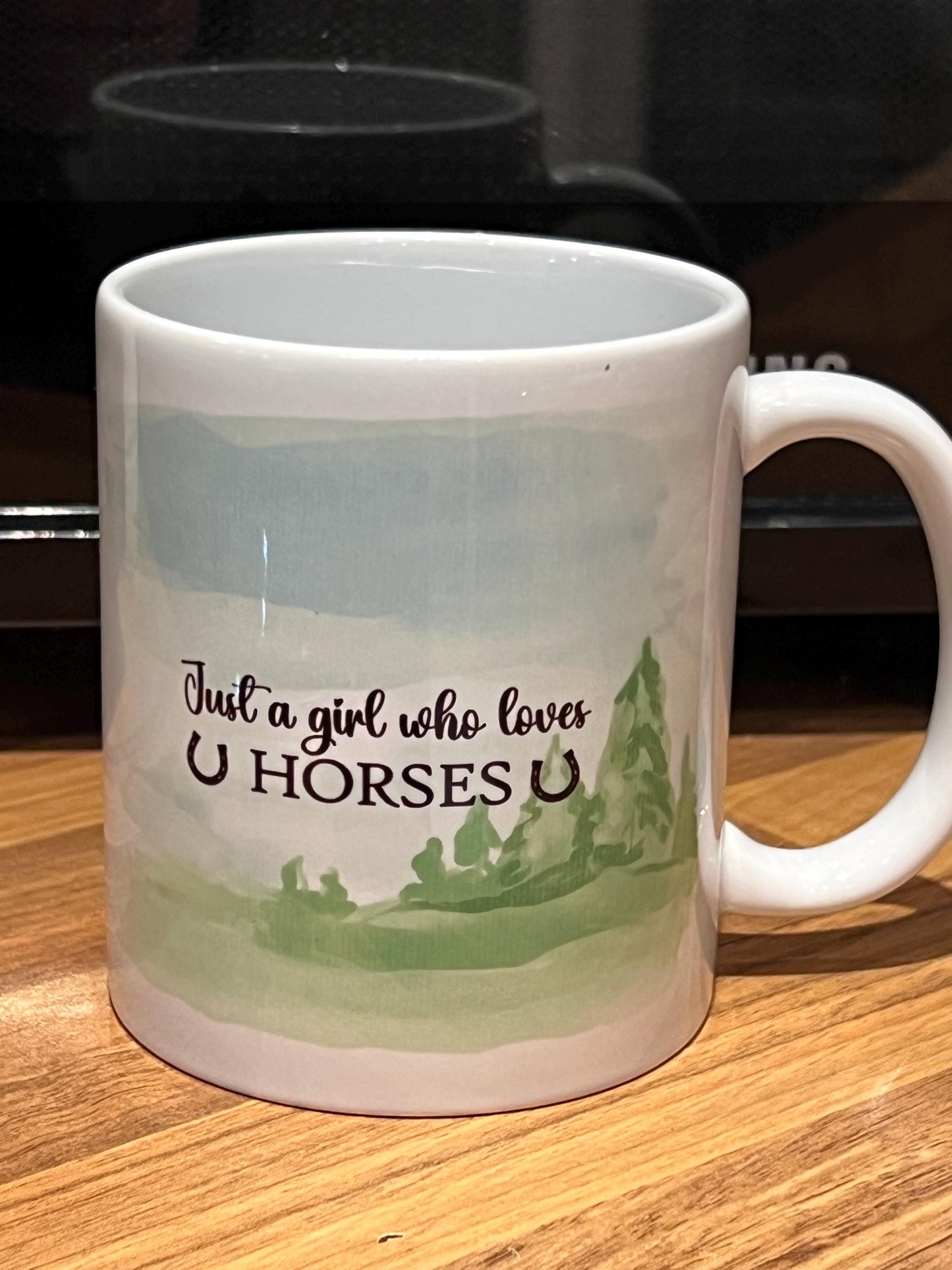 Personalised horse rider mug. 11oz  silhouette horse rider, horse riding,  show jumper, equestrian , Birthday gift Tea-coffee