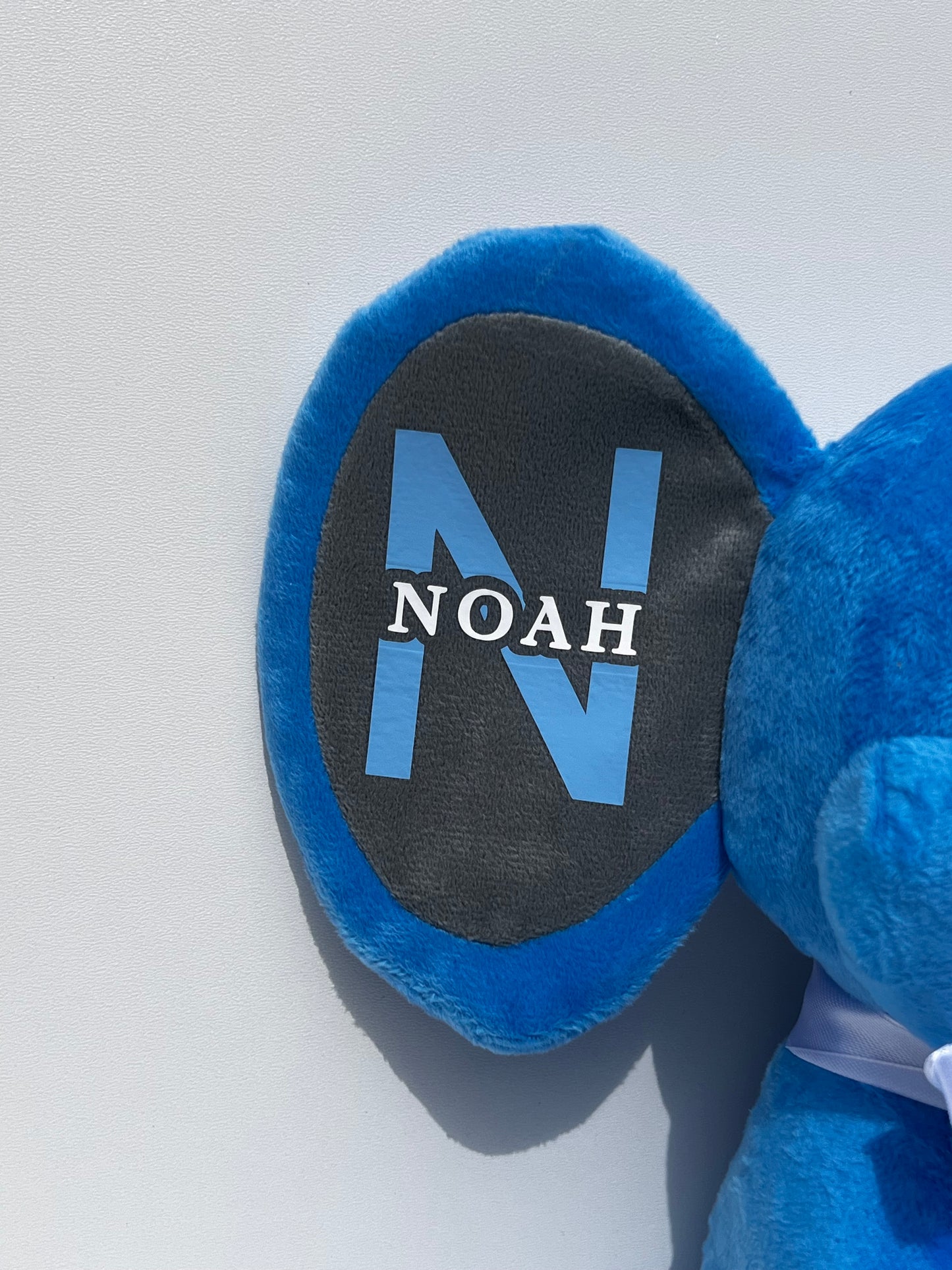 Personalised Plush Blue Elephant | Baby Stats Keepsake | New Baby & Shower Gift. Baby Boy