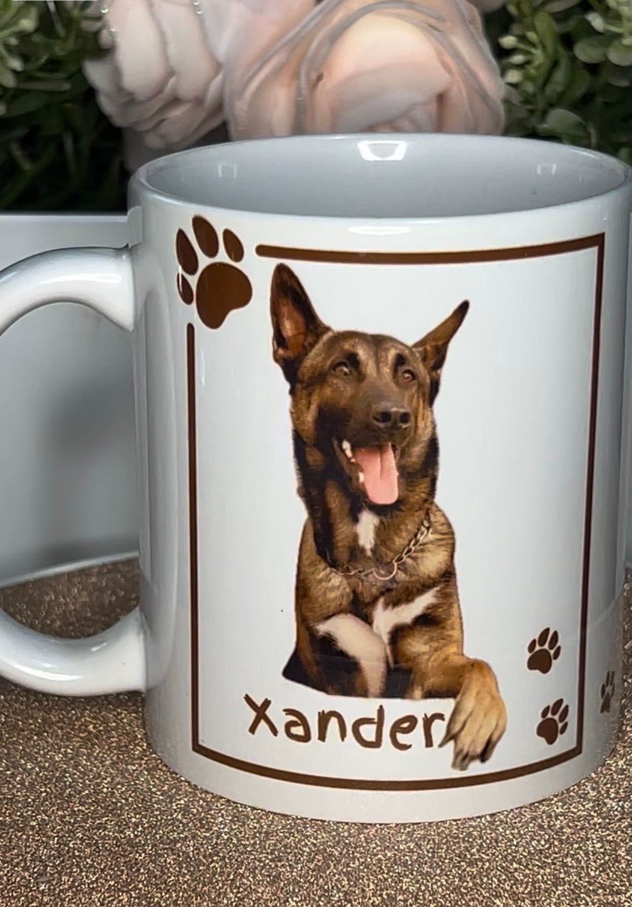 Personalised dog mug. Your Pet photo dog mug. Custom made . Dog mum. Dog Dad.  Thank you. Fur baby. furry friend with thank you verse   11oz