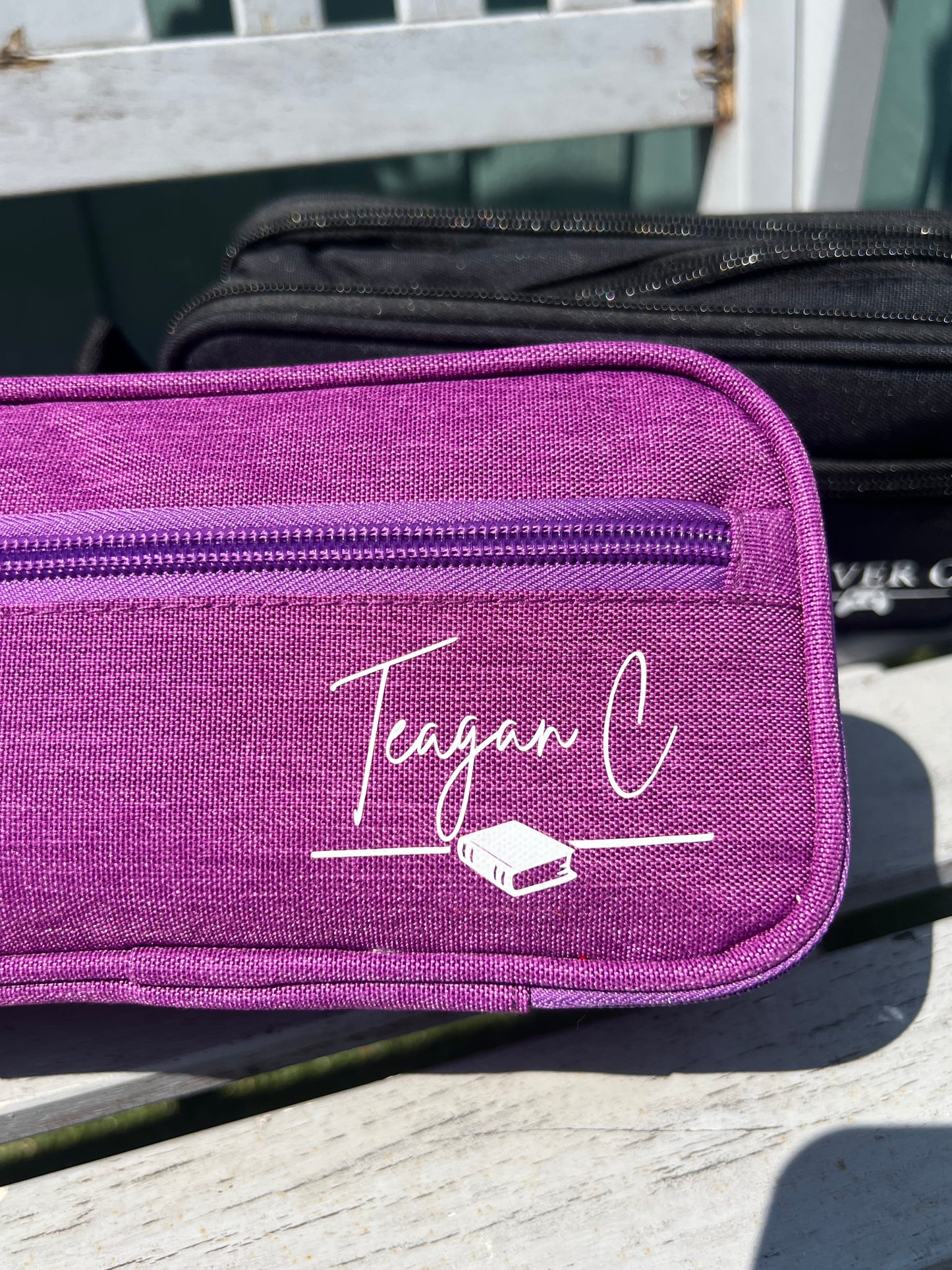 Personalised Pencil Case | Multi-Zip Organiser with Name & Image | School, Uni & Office