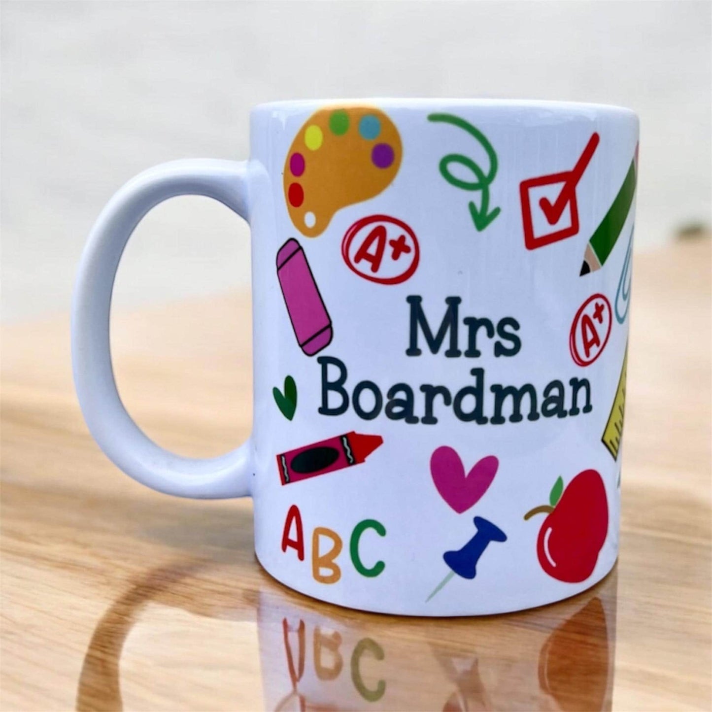 Teacher gift Personalised teacher mug cup teaching little awesome humans is my super power. 11oz teacher gift. End of term gift