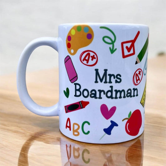 Teacher gift Personalised teacher mug cup teaching little awesome humans is my super power. 11oz teacher gift. End of term gift