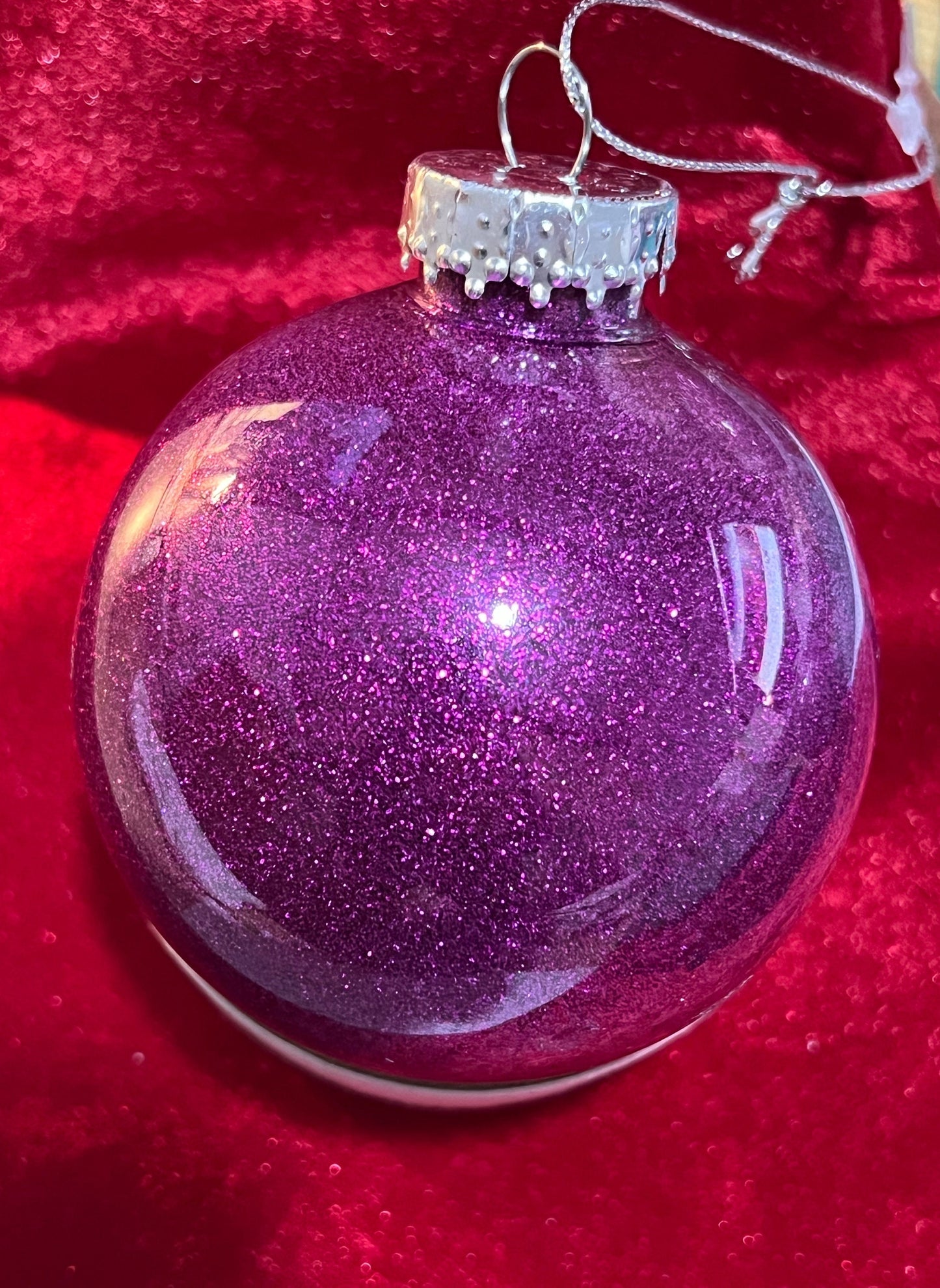 Personalised glitter bauble, Keepsake, name  bauble, Santa bauble, Christmas bauble.