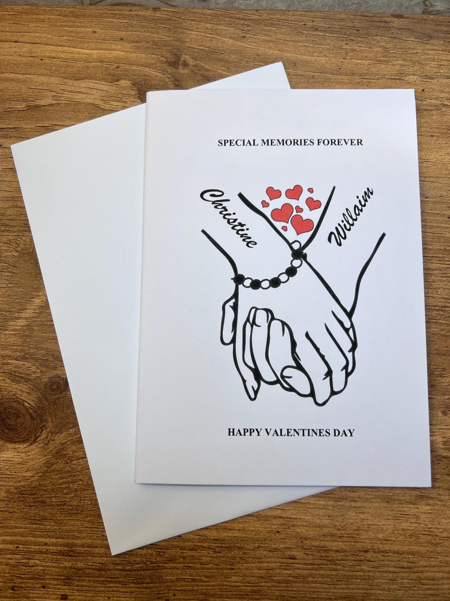 Special Memories forever card for him or her, 21cm x14.8cm. Personalised, Anniversary etc card-with names, birthday, Can change any words