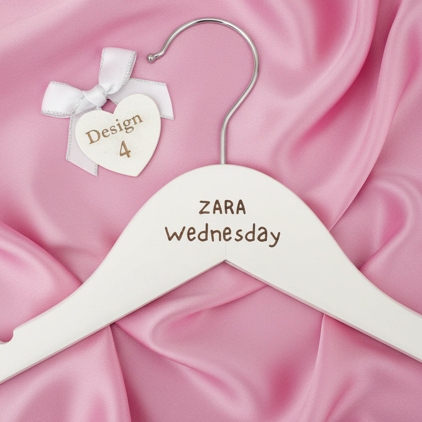 Personalised Children's Engraved Wooden School Hangers | Weekday Uniform Organiser