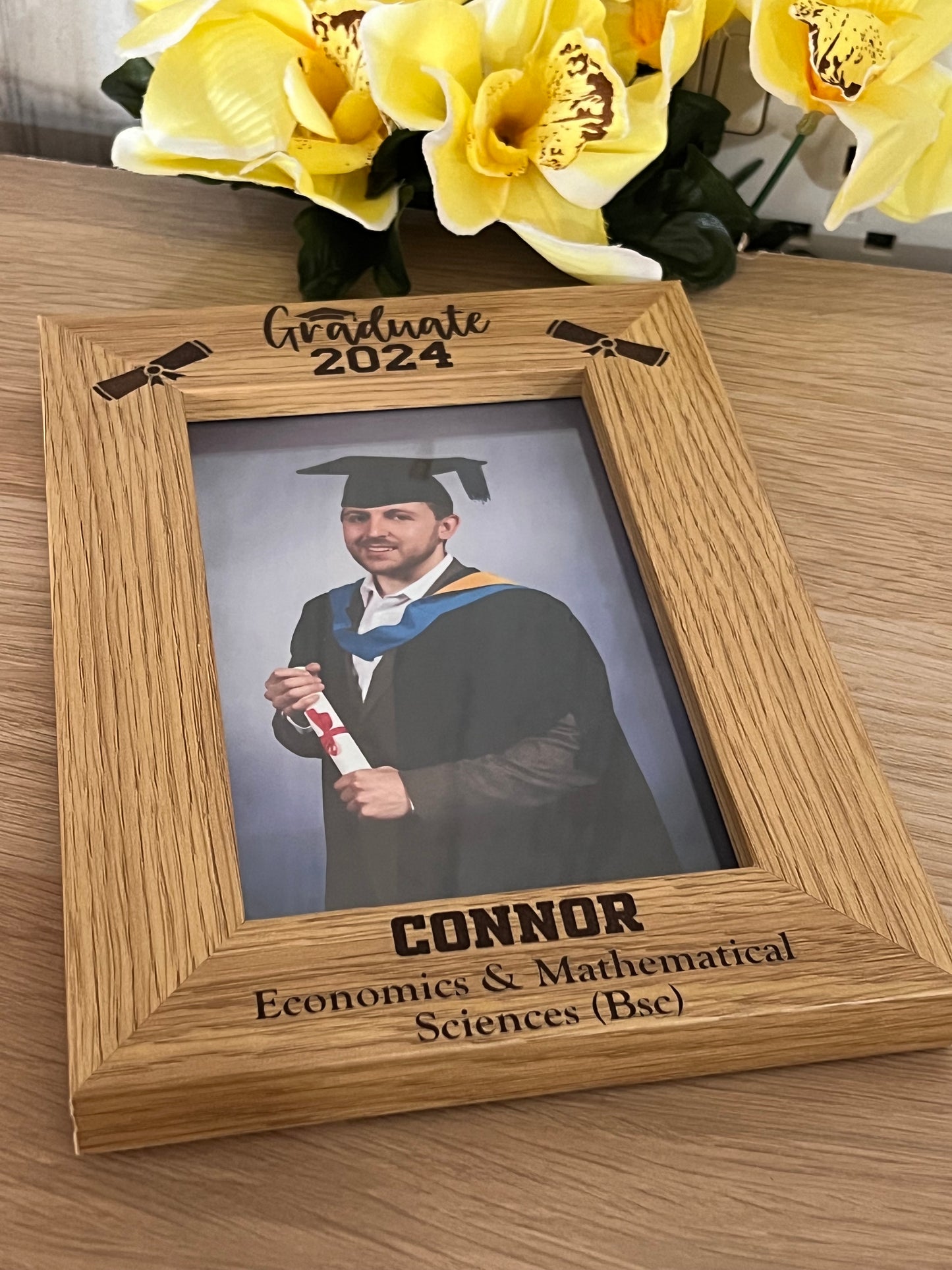 Personalised Graduation 2025 Photo Frame - Oak Effect 6x4