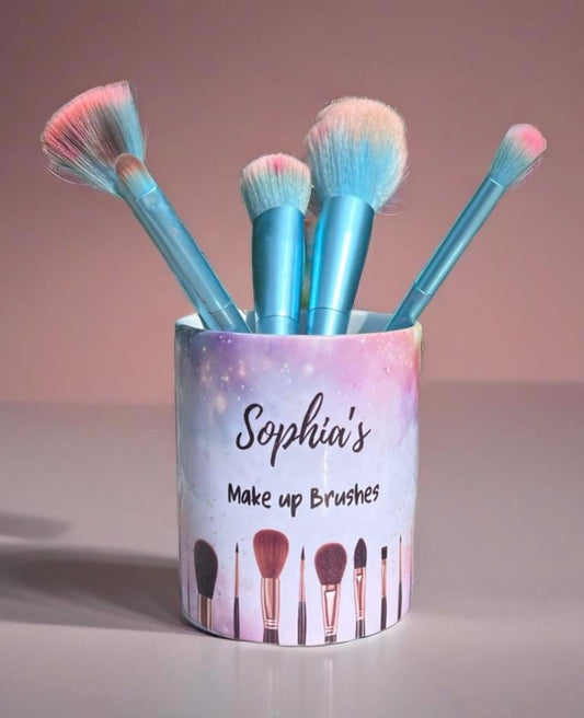 Personalised makeup brush holder, Makeup pot, Makeup organiser. great accessories to dressing table. Birthday gift. Face-painting.