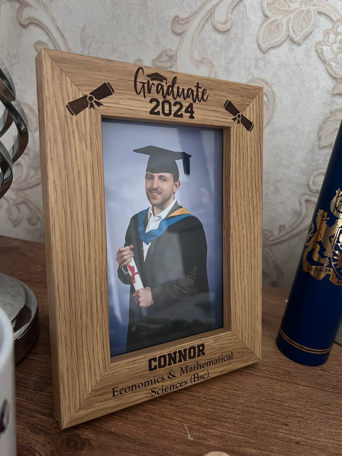 Personalised Graduation 2025 Photo Frame - Oak Effect 6x4