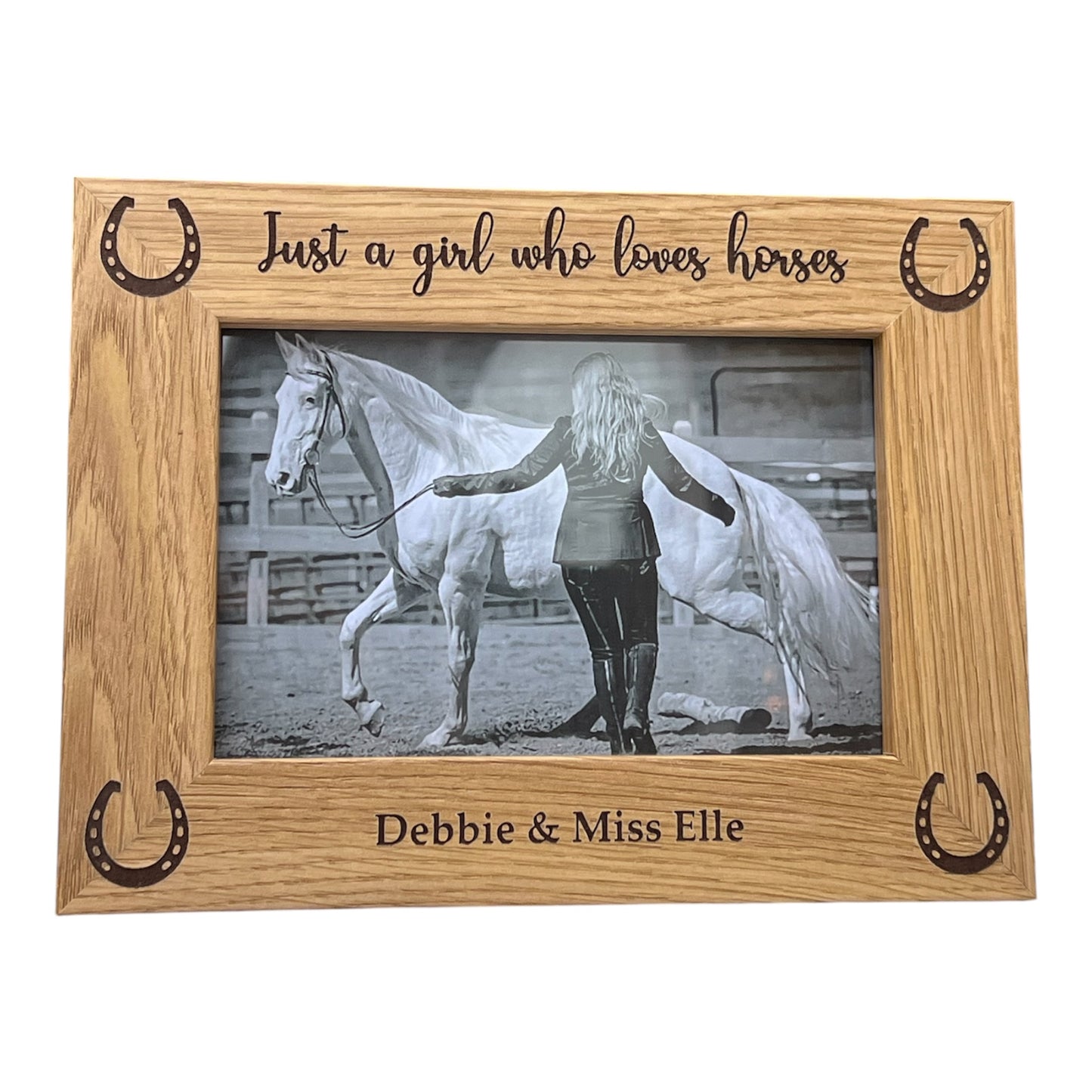 Personalised Horse & Rider Photo Frame | 6×4 or 5×7 | Equestrian Keepsake