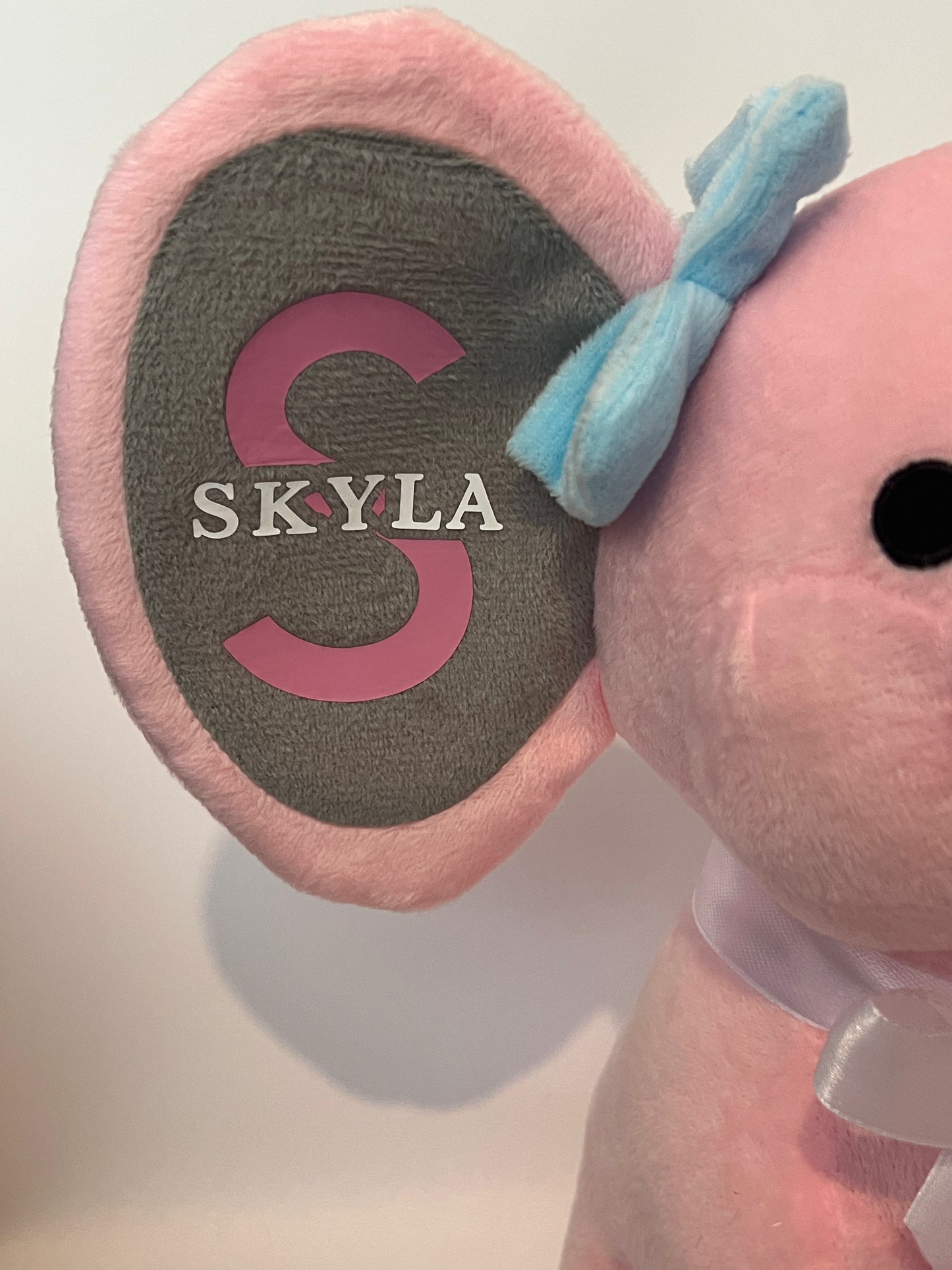 Personalised Plush Pink Elephant | Baby Stats Keepsake | New Baby & Shower Gift