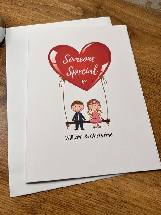A5 21cm x14.8cm. Personalised  ‘Someone Special’. Cute romantic. Anniversey etc tell a love one you love them.