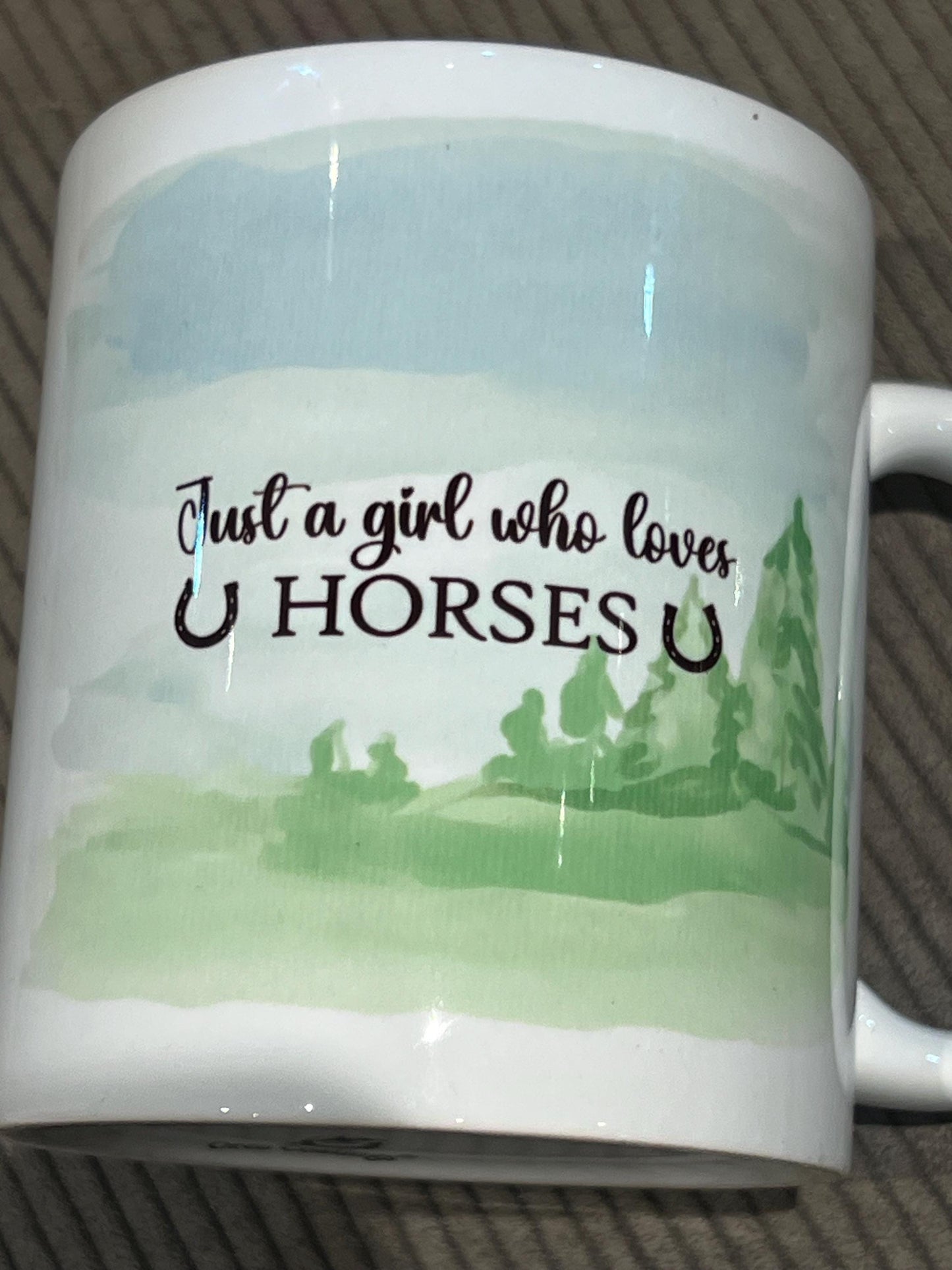 Personalised horse rider mug. 11oz  silhouette horse rider, horse riding,  show jumper, equestrian , Birthday gift Tea-coffee