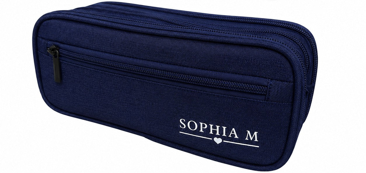 Personalised Pencil Case | 4-Zip School & University Stationery Organiser