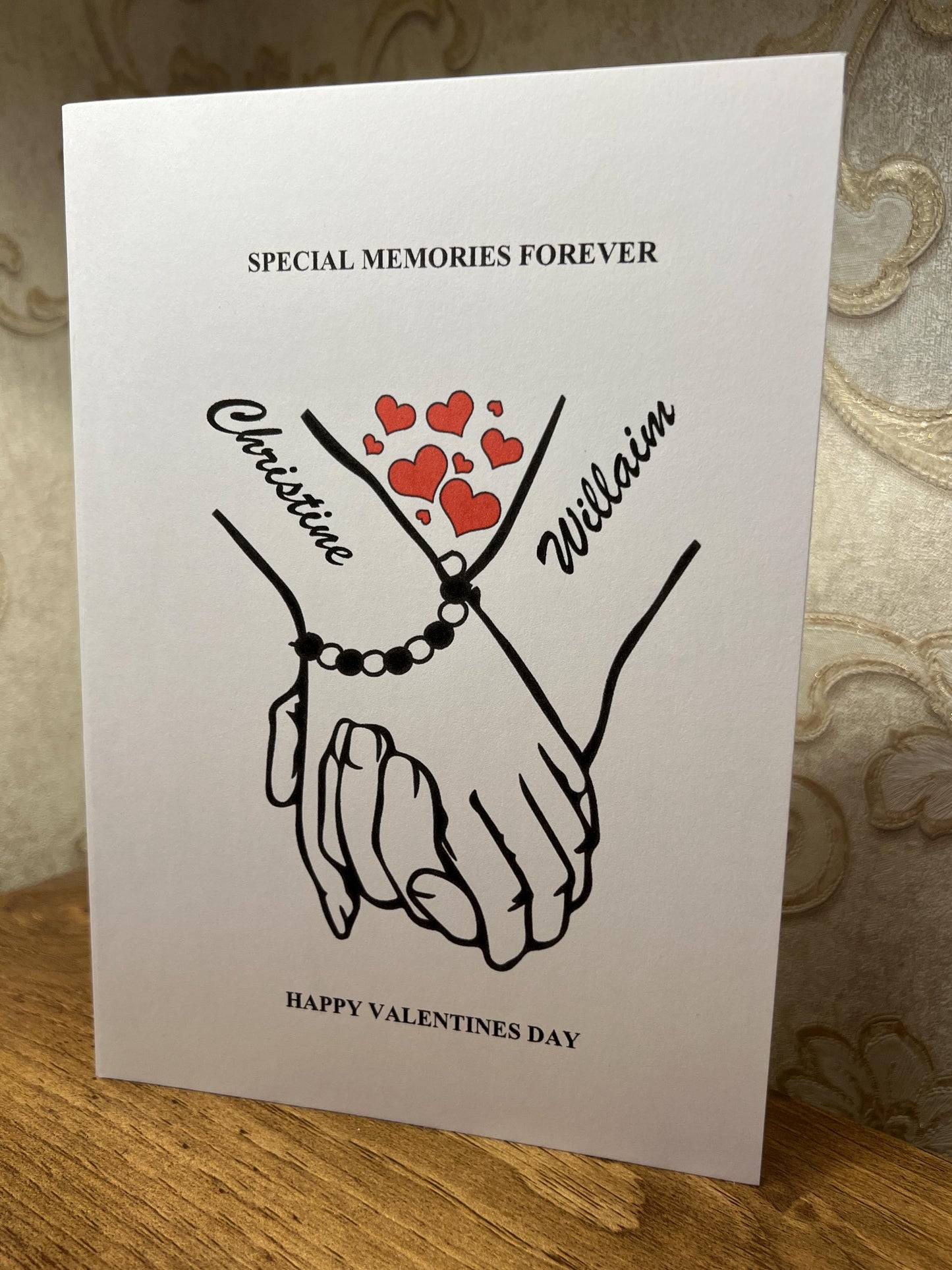 Special Memories forever card for him or her, 21cm x14.8cm. Personalised, Anniversary etc card-with names, birthday, Can change any words