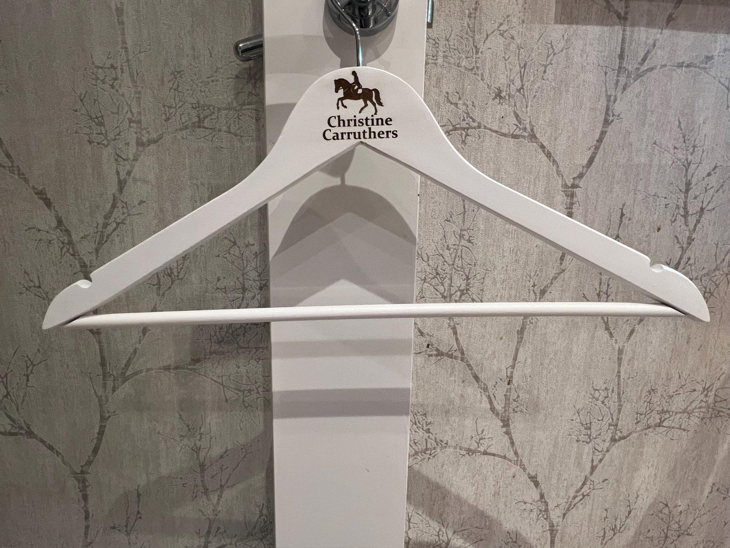 Personalised show engraved horse riding coat hanger-perfect for kit or shows showjumping-eventing-dressage or showing outfits. Equestrian-