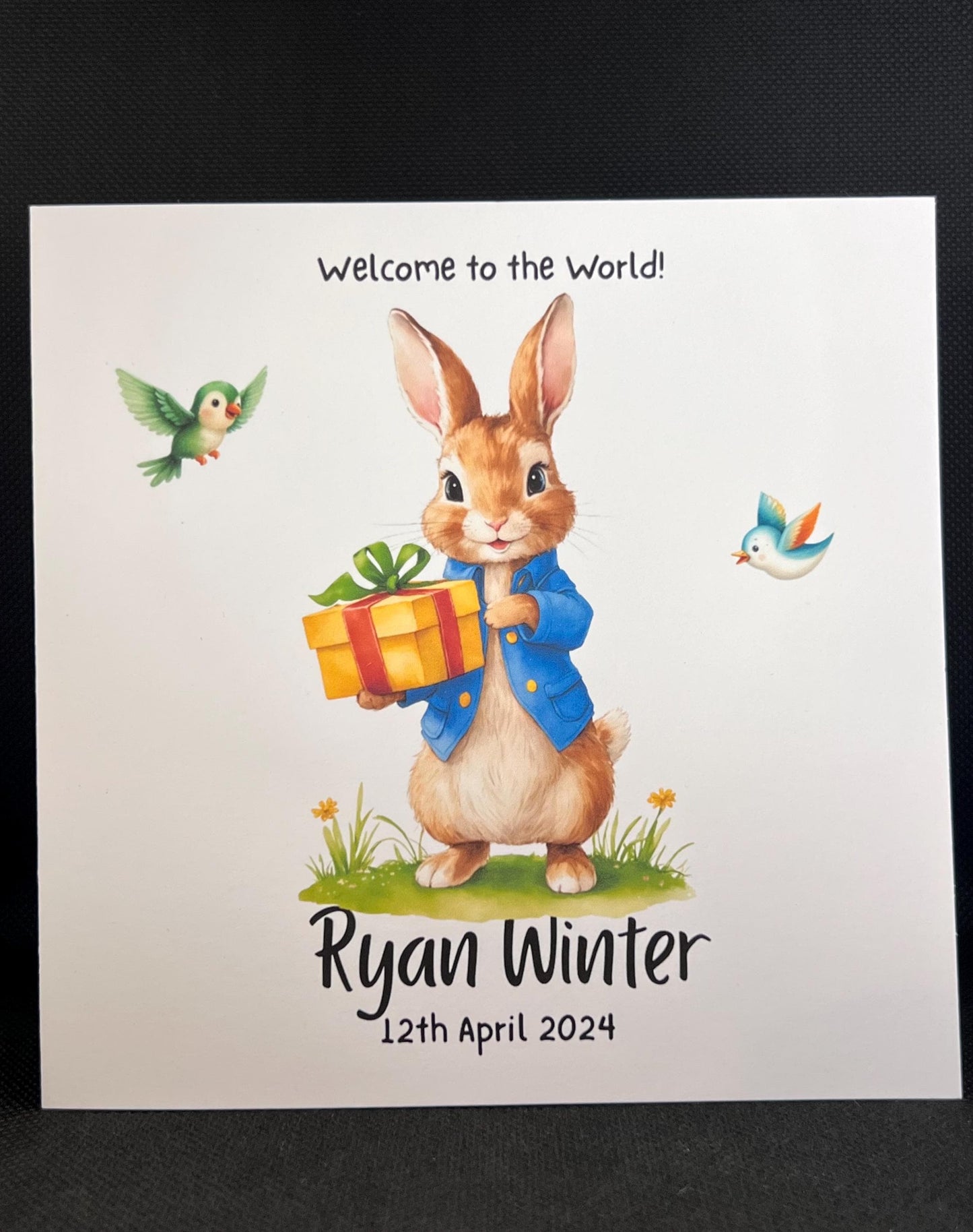 Personalised christening gift | Peter rabbit | children’s money box |baby’s 1st Birthday gift | Naming gift | New born gift. Cute Any words.